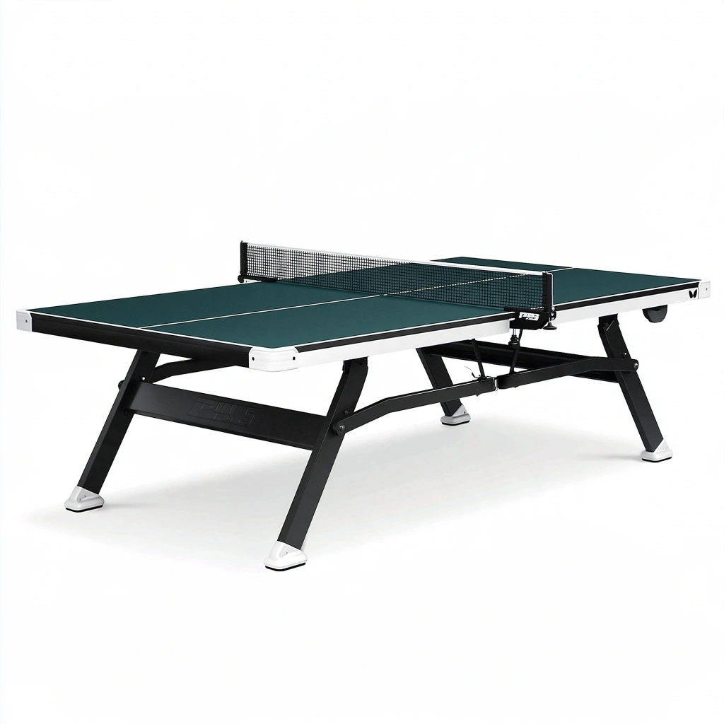 Stół do tenisa stołowego 274 x 152.5 x 76 cm zielony MDF stal składany