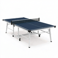 Stół do tenisa stołowego 274 x 152 cm granatowy z metalową ramą składany