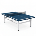 Stół do tenisa stołowego 274 x 152.5 x 76 cm stalowy granatowy składany do gry